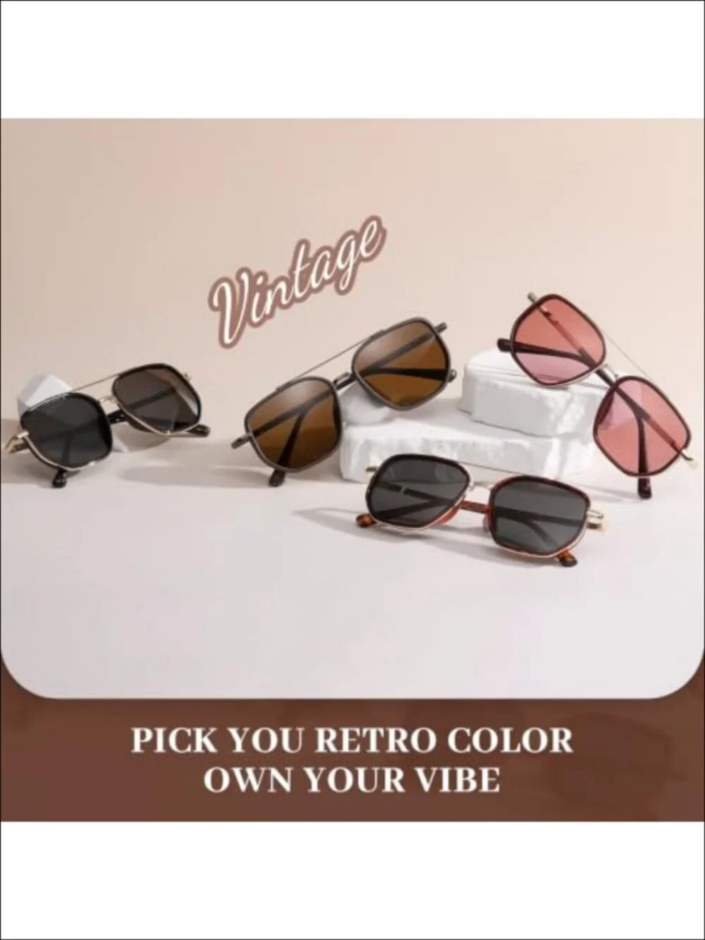 Polarized Aviator Sunglasses Metal Frame UV400 Retro Trendy Sun Glasses
